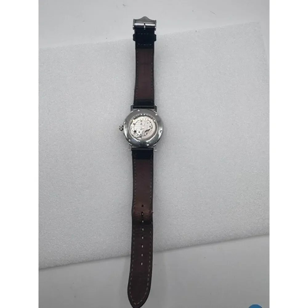 Bulova 96A242 Classic Automatic Blue Dial Leather Strap Selfwinding Watch $499
